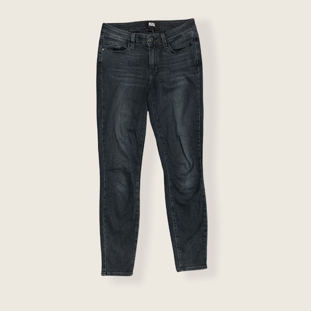 Paige Verdugo Ankle Black Slim Fit Skinny Ankle Jeans Size 27